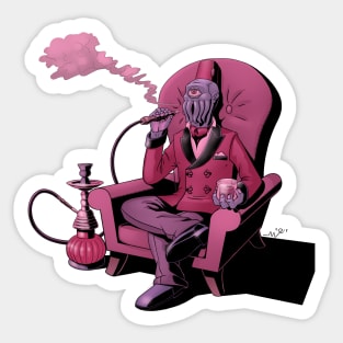 Creature smoking a shisha Sticker